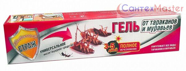 Гель От ТАРАКАНОВ и МУРАВЬЕВ 30гр. с ароматом ванили (шприц), ST-174 БДИТЕЛЬНЫЙ СТРАЖ